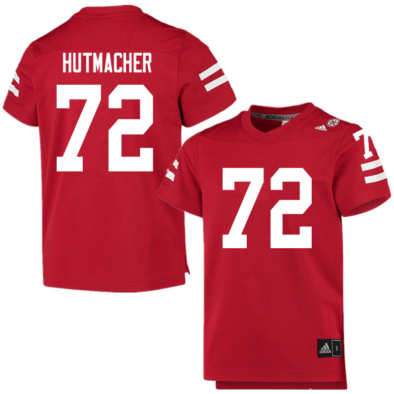 Men #72 Nash Hutmacher Nebraska Cornhuskers College Football Jerseys Sale-Scarlet